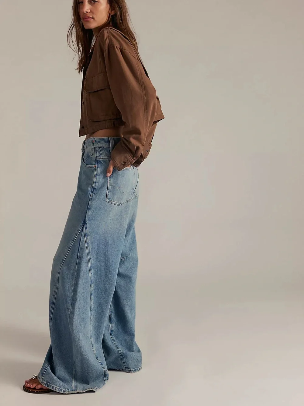 Free People Eden High Slouchy Flare Jeans